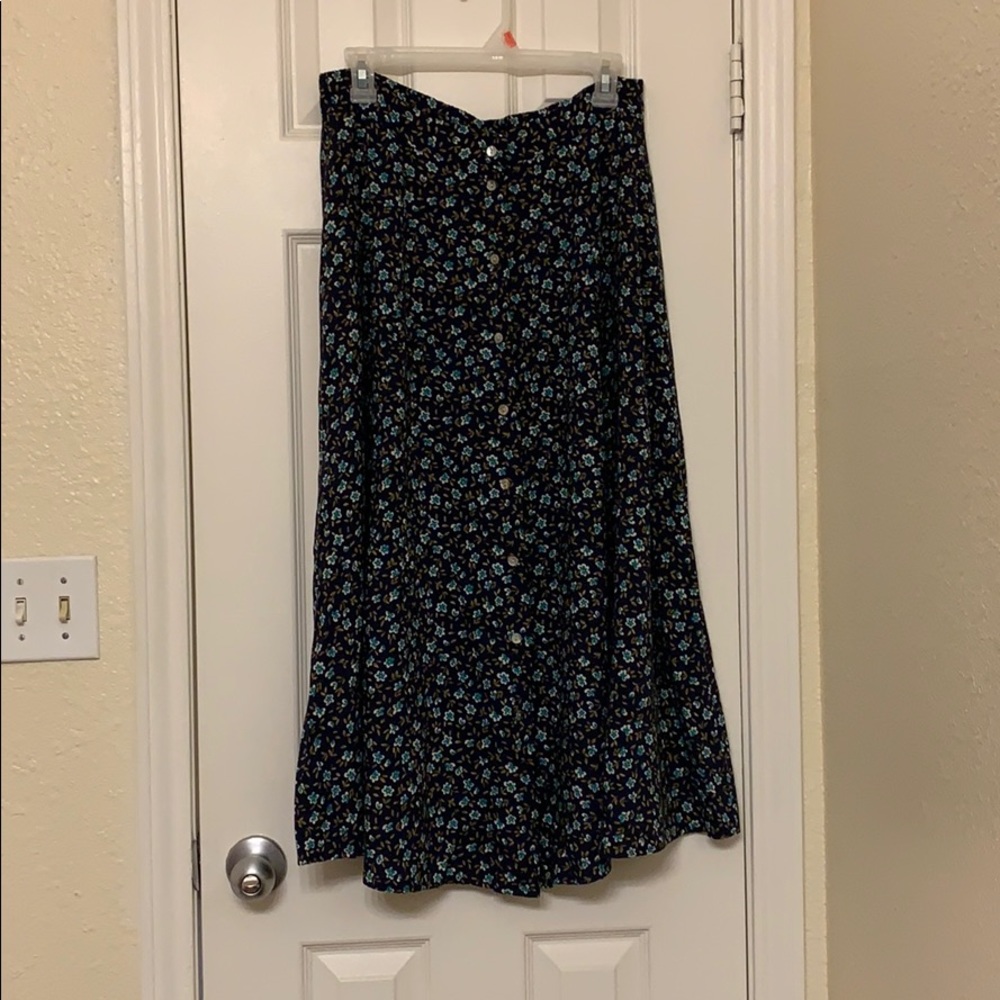 Vintage floral midi skirt